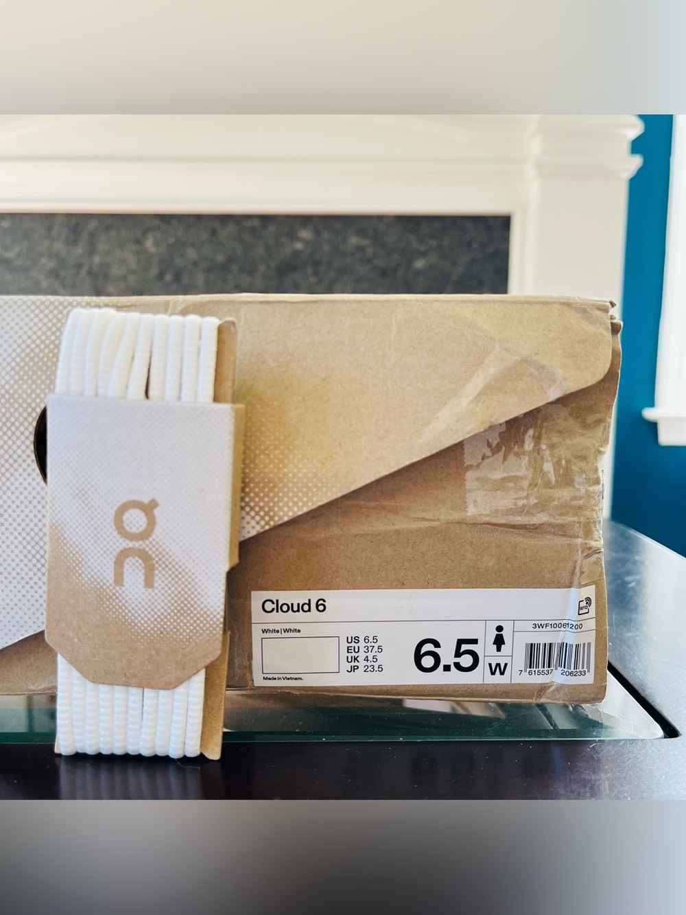 Sz 6.5 On Cloud 6 Women's Running Shoes All White 3WF10061200 - Picture 7 of 7